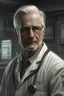 Placeholder: A submarine doctor in his mid 30's, german, white hair. Dr. Klaus Brandt, realistic grimdark