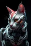 Placeholder: Cyborg cat, ultra quality, hyper detailed. Full body