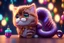 Placeholder: cute fluffy pixar chibi cat, new years eve scene, champagne, twisted serpentine, fireworks Weight:1 detailed matte painting, deep color, fantastical, intricate detail, splash screen, complementary colors, fantasy concept art, 8k resolution trending on Artstation Unreal Engine 5 Weight:0.9