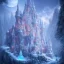 Placeholder: transparent crystal ice castle, rabbits, ice mountain, crystal, ice crystal