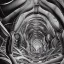 Placeholder: biomorphic alien city with lighting, foto-realistic,TG, 8k, art by HR Giger and M.C. Escher.