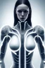 Placeholder: cyberpunk, white latex body, women, body portrai, open mouth, perfect skin, tron, cyborg , perfekt, real, dream, hr giger