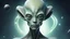 Placeholder: Portrait of a beautiful intelligent alien,