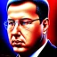 Placeholder: an abstract painting of Aleksandar Vucic, big lips, highly detailed