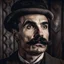 Placeholder: a portrait of a man with charlie chaplin moustache