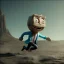 Placeholder: Mr. Peanut running away from aliens spaceship