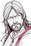 Placeholder: Pencil drawn daryl dixon charakkter withc The walkng dead series Pencil drawn man