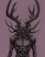 Placeholder: humanoid figure monster with antlers, highly detailed, digital art, sharp focus, trending on art station, kentaro miura manga art style,