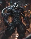 Placeholder: Venom mix with machine in solo leveling shadow artstyle, cyberpunk them, intricate details, highly detailed, high details, detailed portrait, masterpiece,ultra detailed,best quality