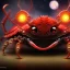 Placeholder: The Humungus Crab Monster, with humungus crab pincers, Red Glowing eyes, by van Gogh 8k