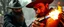 Placeholder: fast draw,mean looking amish macho mafia thug in hot dog duel