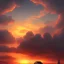 Placeholder: silhouette, world in bloom, concept art, sunset, orange blue