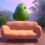 Placeholder: Couch in the shape of an avocado