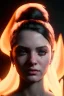 Placeholder: portrait of samantha prince set in fire, cinematic lighting, photorealistic, ornate, intricate, realistic, detailed, volumetric light and shadow, hyper HD, octane render, unreal engine insanely detailed and intricate, hypermaximalist, elegant, ornate, hyper-realistic, super detailed --v 4