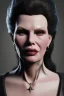 Placeholder: Kim Basinger as evil queen in black leather, busty, cleavage, curvy, angry, happy, stern look. character design by cory loftis, fenghua zhong, ryohei hase, ismail inceoglu and ruan jia. unreal engine 5, artistic lighting, highly detailed, photorealistic, fantasy