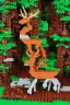 Placeholder: deer god lego brick in forest