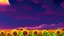 Placeholder: purple sky full of stars, sunflower field, anime, high res, makoto shinkai