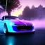 Placeholder: car wash, street view, sun set , unity, scriptable render pipeline , lighting , volumetric , global illumination, fog , purple tone.