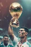 Placeholder: Cristiano Ronaldo lifting the World Cup trophy