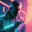 Placeholder: cyberpunk 2099 blade runner 2049 neon dynamic lighting naïve art retroism serene space