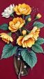 Placeholder: make flower oil painting Van Gogh painting style with burgundy background