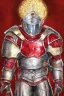 Placeholder: dnd, fantasy, watercolour, illustration, portrait, red phantom, knight, plate armour, all red, transparent, veins of golden light