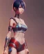 Placeholder: Anime girl cute neck full body portrait, amazon warrior costume, anatomicaly, village, meditation, cyberpunk, 8k quality