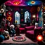 Placeholder: Detailed people, creepy living-room made of felt, naïve, vintage toys, sun, splops, puppets, volumetric light, flowers, naïve, Tim Burton, strong texture, orero dream, extreme detail, Max Ernst, decal, rich moody colors, sparkles, Harry Potter, bokeh, odd, 33mm photography, tiltshift