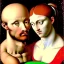 Placeholder: portrait of a male and female Michelangelo style