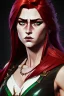 Placeholder: hyper realist, hyper detailed, stunningly beautiful teen woman, long ginger hair, green eyes, medium freckles, full lips, skimpy fantasy intricate leather armour, full body and head, c-cup breasts, aroused expression, full frame, petite, centered camera