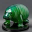 Placeholder: a blown glass manatee, early 20th century Art Deco. Elegant and intricate detailing super realistic