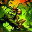 Placeholder: spider. Jungle. Lake