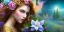 Placeholder: bright fairy, beautiful portrait, flowery landscape