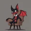 Placeholder: Rouge the Bat, sitting in a chair