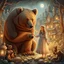 Placeholder: The girl and the brown bear, fabulous, dreamlike, children's story, anatomically correct, figures completely in the frame, no writing, no numbers, in the Style of Vania Zouravliov, Sherry Akrami, Ivan Bilibin, Maria Sibylla Merian, Alex Almany, Daniel Merriam, Jean Baptiste Monge, Iwona Lifsches Modifiers: bokeh digital painting elegant extremely detailed Award winning photography fantasy intricate 8k very attractive award winning imperial colors fantastic view 4K 3D crisp quality hdr very cute