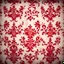 Placeholder: Hyper Realistic Grungy Red Damask Texture on Rustic White Wall with vignette effect