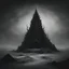 Placeholder: a black and white picture of a dark evil shrine in a desolate land in the dark art style of Zdzislaw Beksinski, extreme detail, 4K, cinematic lighting, realism