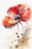 Placeholder: abstract watercolour poppy in the style of jean haines, centred