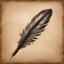 Placeholder: Hyper Realistic Vintage Feather Pen on a vintage old paper