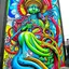 Placeholder: bright colorful graffiti CORRUPTED JUSTICE, nihilistic, eschatological corrupted sinister statue of liberty gaping maw biomechanical tentacles, by Os Gemeos and by Phlegm