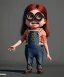 Placeholder: Female Minion toddler, steampunk, full body, red hair, leather jacket, dramatic lighting, hyper realistic