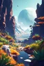 Placeholder: (((close midshot))), (((low poly art:2))), (astronaut), ultra-detailed illustration of an environment on a dangerous:1.2 exotic planet with plants and wild (animals:1.5), (vast open world), astroneer inspired, highest quality, no lines, no outlines candid photography. by Lekrot