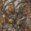 Placeholder: an abstract painting of rusted metal and flowers, by anselm kiefer and lucian freud, rust, scaffolding, iron cladding, decay, mixed media, textured, anatomically correct, lion, sharp focus, highly detailed