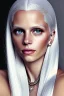 Placeholder: a woman white hair luxury stlye