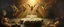 Placeholder: master oil painting by Rembrandt,fountain of air water angels singing, display of god rays over blessed earth