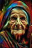 Placeholder: very old woman psychedelic image