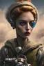 Placeholder: attraktive skinny girl as Tank Girl by Jamie Hewlett funning fast; action shot!!!; 8k resolution; realistic DSLR photography; concept art; apocalyptic mood; blurry