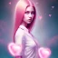 Placeholder: girl surrounded by pink mist and hearts