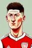 Placeholder: Robert Lewandowski Polish soccer player cartoon 2d