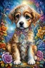 Placeholder: In the style of josephine wall, a beautiful puppy, sitting, stunning, spectacular, 3D